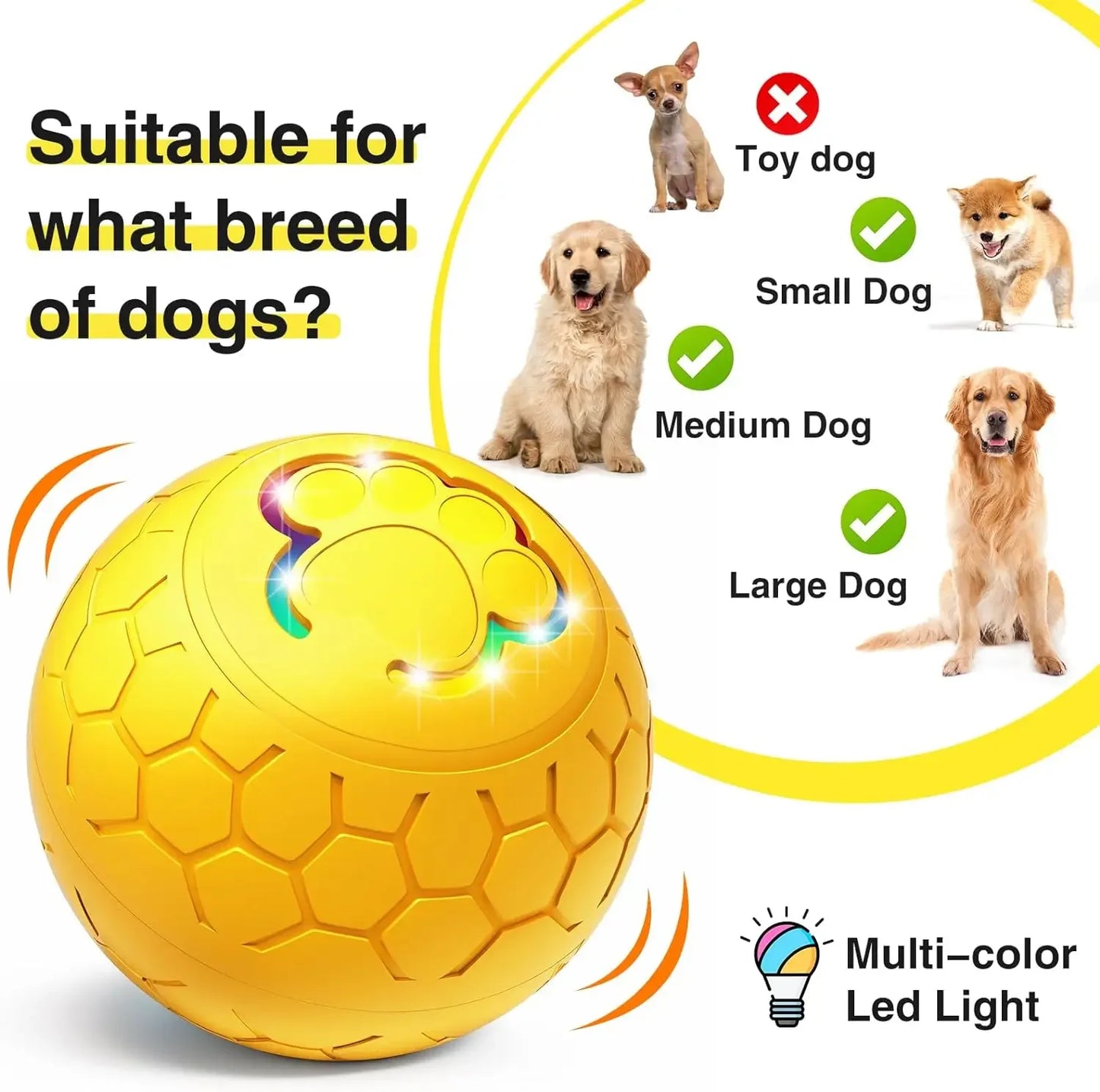 Interactive Smart Pet Ball Toys For Dogs Puppies