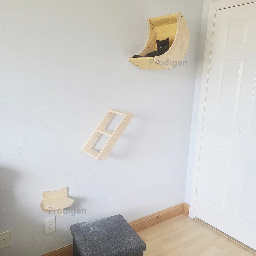 Cat Wall Climbing Shelves Moon Shaped