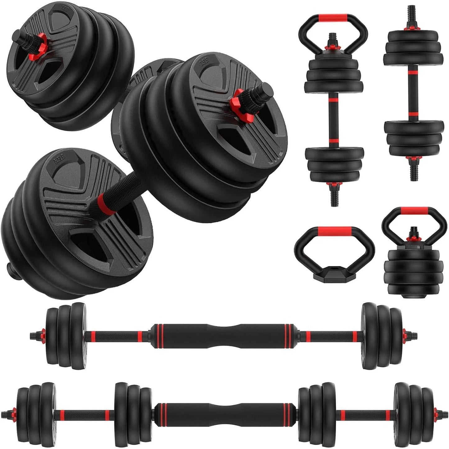 Adjustable Dumbbell 20/35/45/55/70/90lbs Free Weights