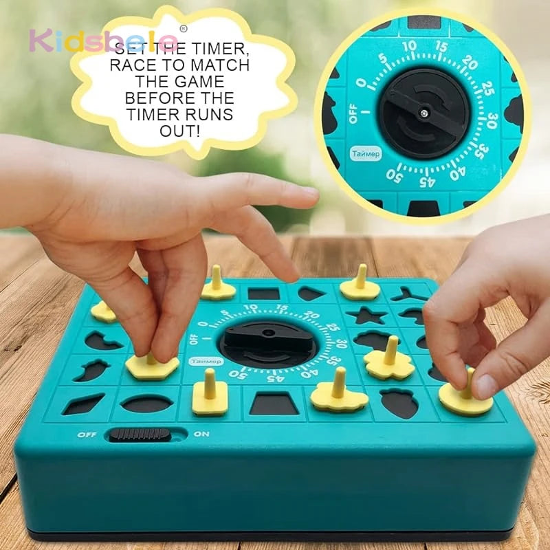 Time Pop Up Board Game Shape Matching Puzzle