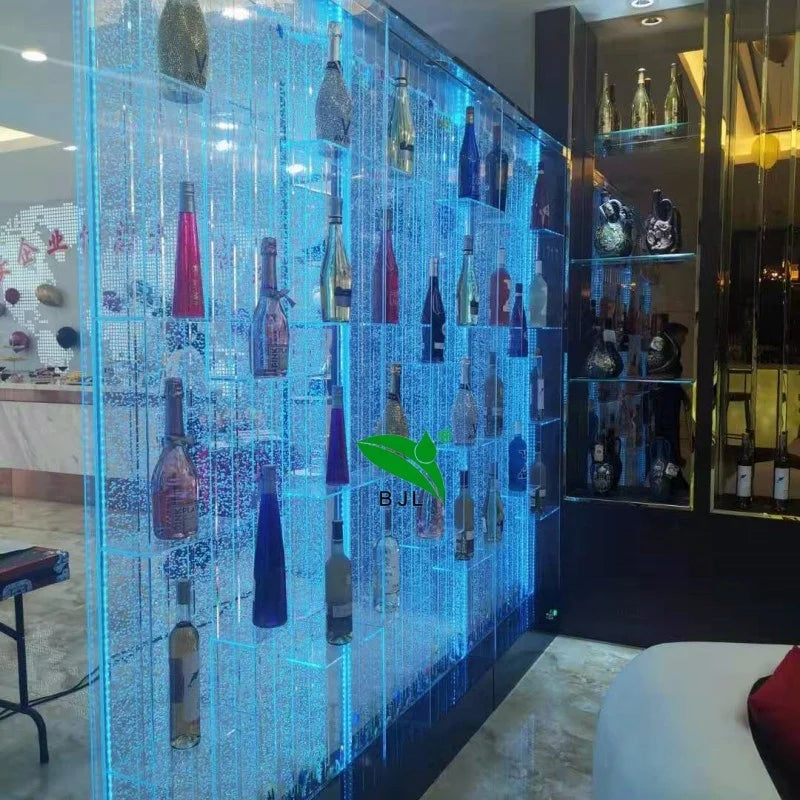 LED Glowing Water Bubble Wall Acrylic Bar