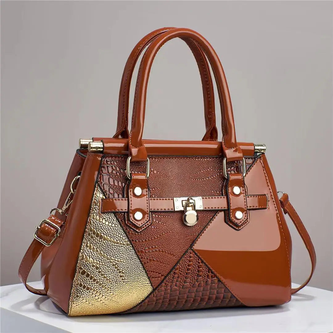 Fashionable Luxury Texture Lizard Pattern Shoulder Bag