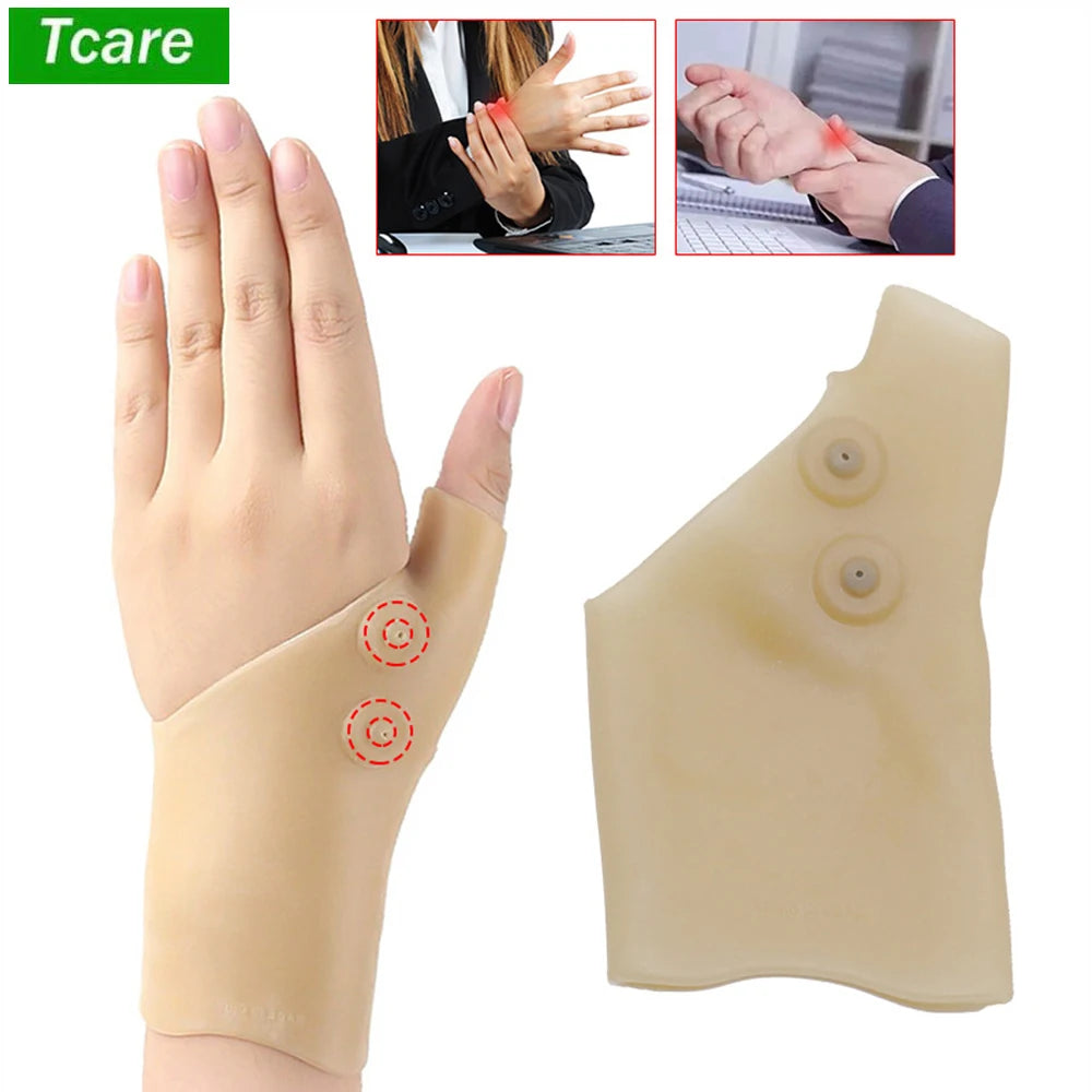 Magnetic Therapy Wrist Hand Thumb Support Gloves Massage Pain Relief