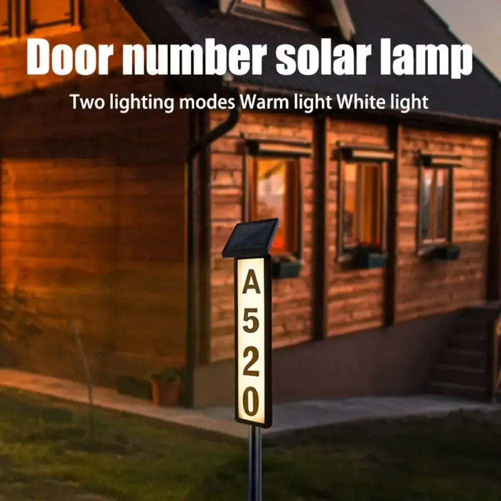 Solar Powered LED Address Sign