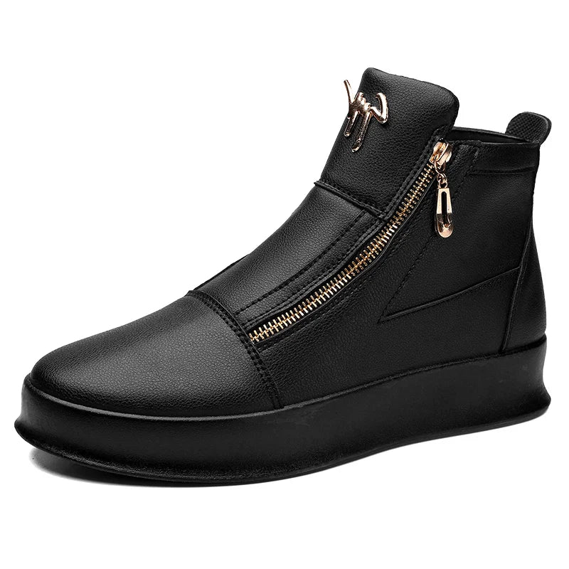 Fashion High Top Leather Casual Sneaker