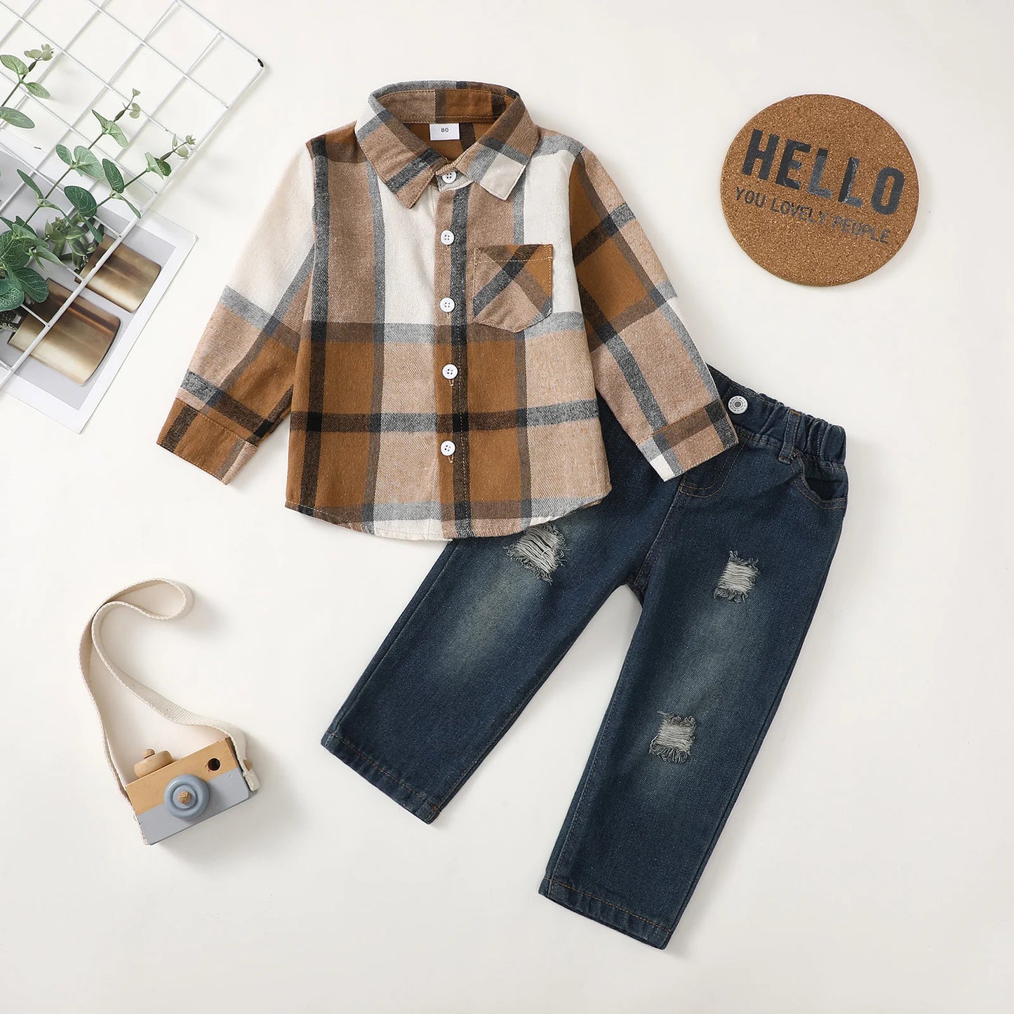 Toddler Boys Denim Jeans Pants Set