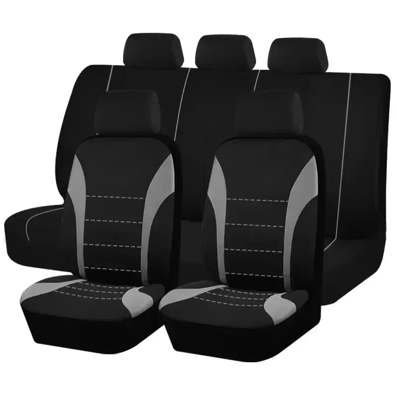 Seat Cover Polyester Fabric 7 Piece Set Four Season Universal