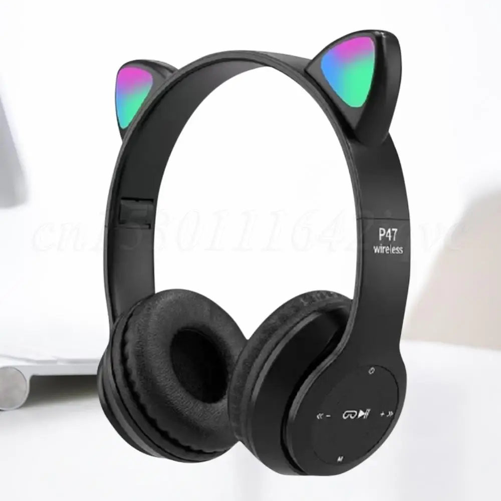 Wireless Headphones Cat Ear Gaming Headset