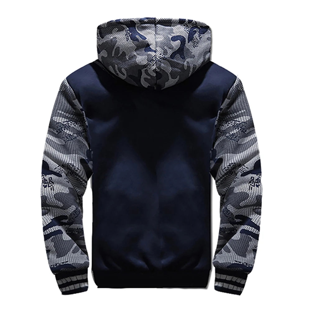 Thicken Winter Jackets for Men Fleece Long Sleeve