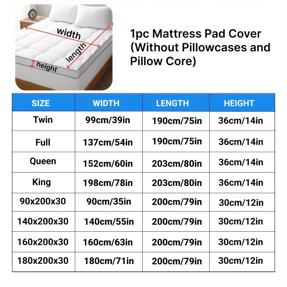 1pc Cooling Mattress Pad Premium Mattress Topper