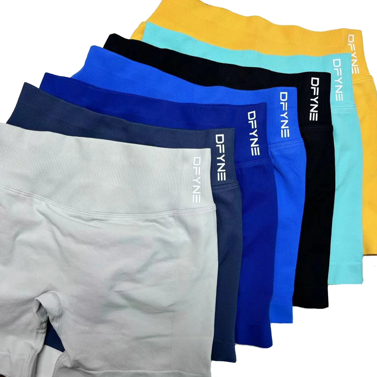 Dfyne Impact Shorts 4.5'' Low Waist Seamless Yoga Shorts