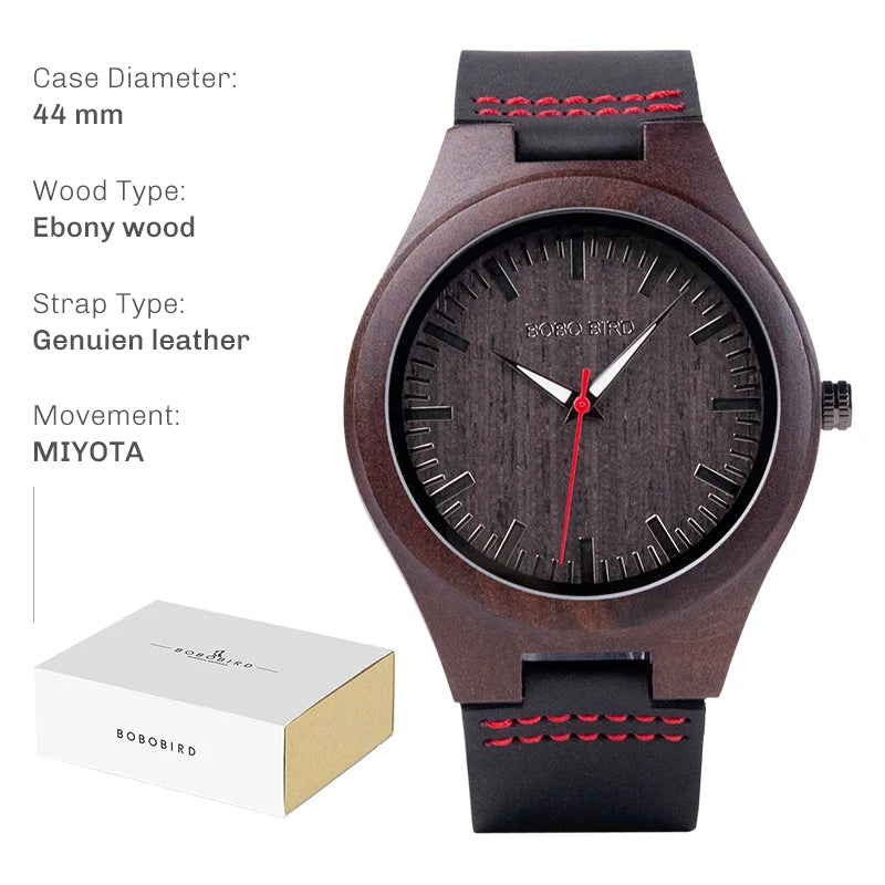 Natural Handcrafted Wooden Watches Lightweight