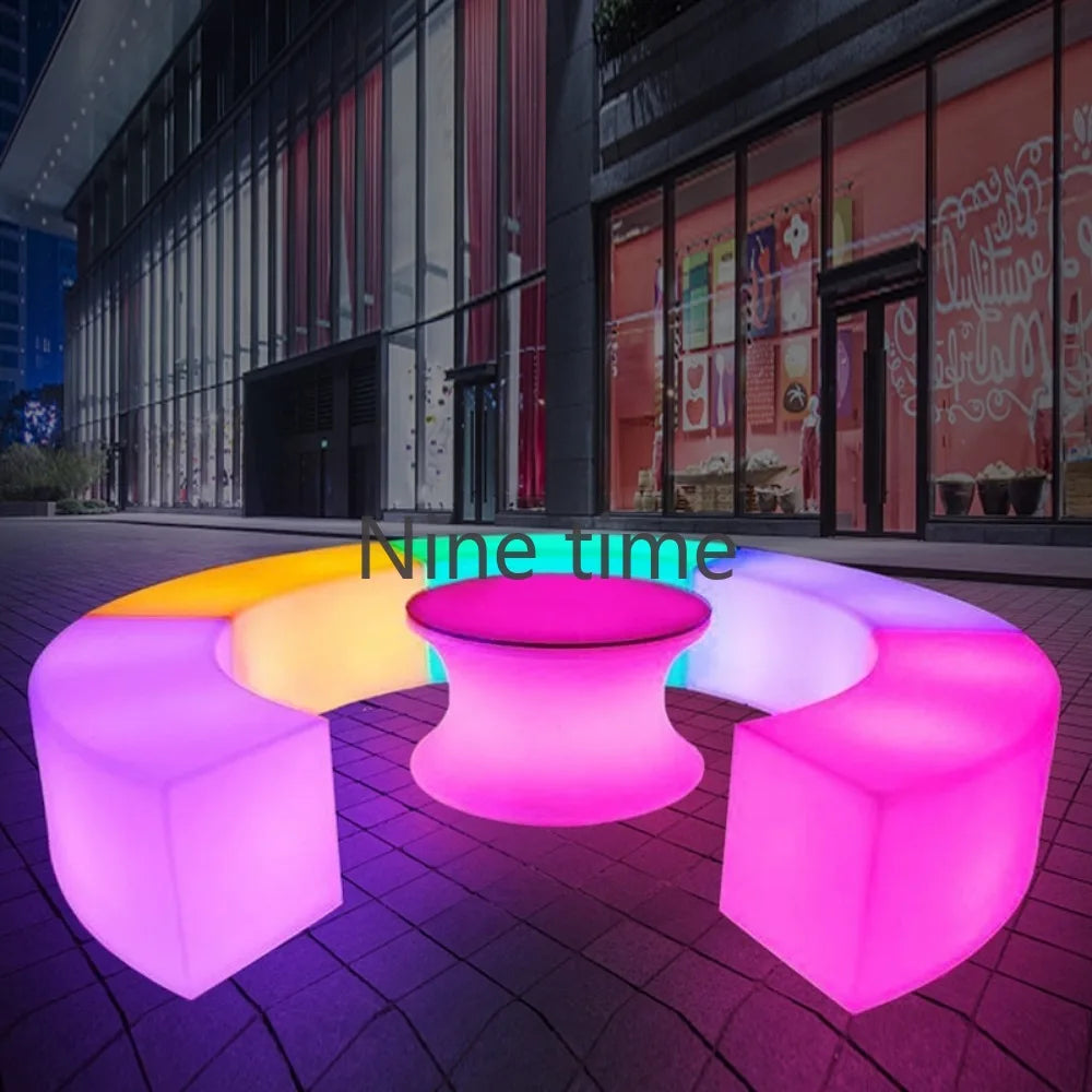 High Bar Cocktail Room Decor Led Table