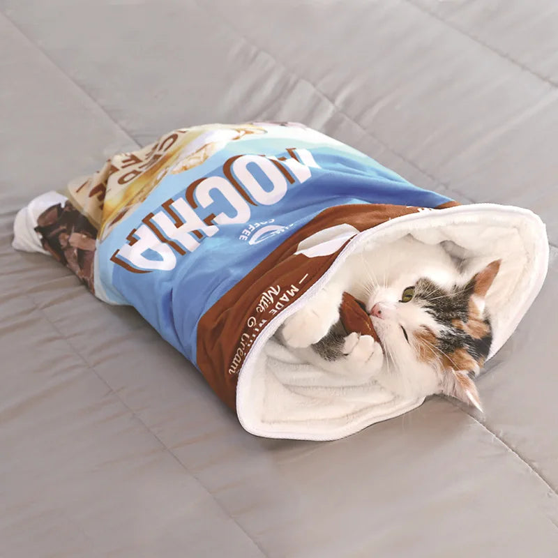 Crinkle Cat Sack Funny Pet Foldable Sleeping Bag