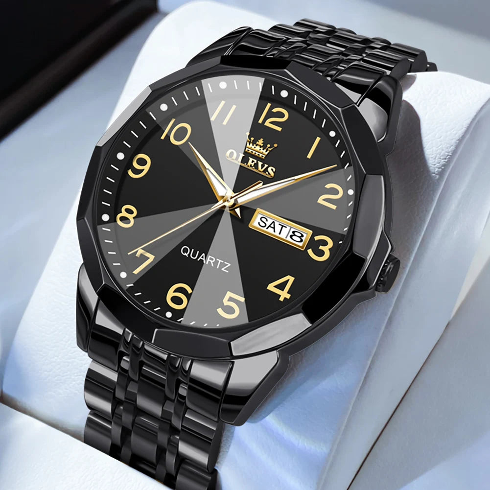 Quartz Waterproof Stainless Steel Luminous Wristwatch
