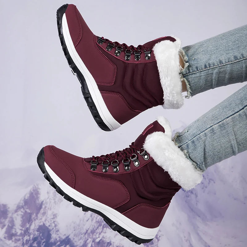 High-top Plush Velvet Women's Snow Boots