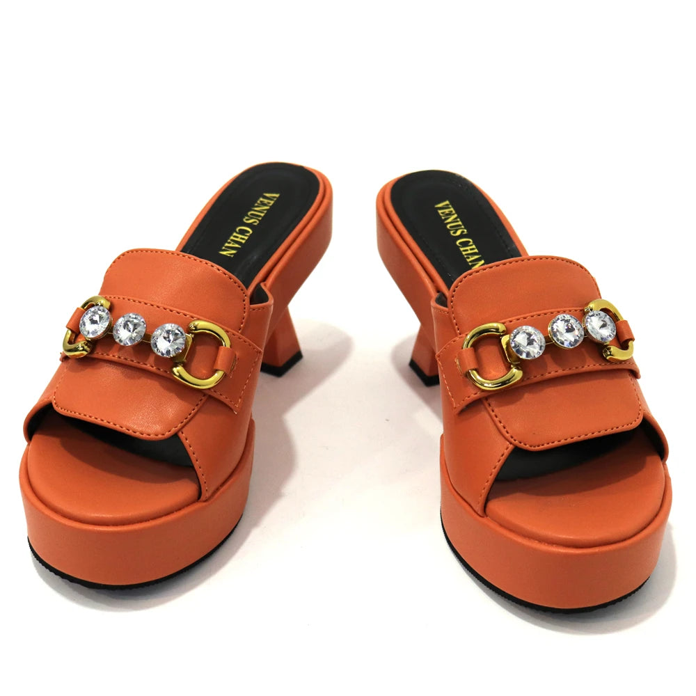 Venus Chan Platform Open Toed Italian Shoes and Bags