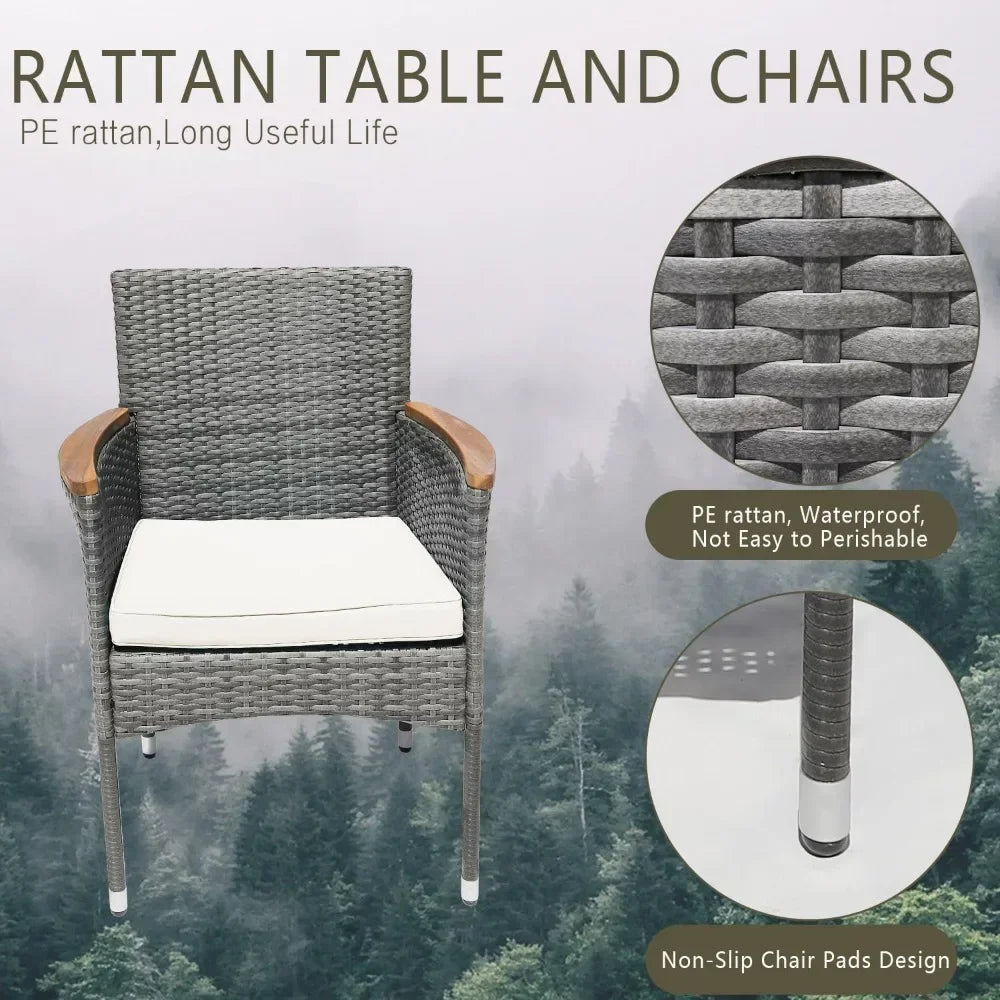 7 Piece Outdoor Patio Table and Chairs Set