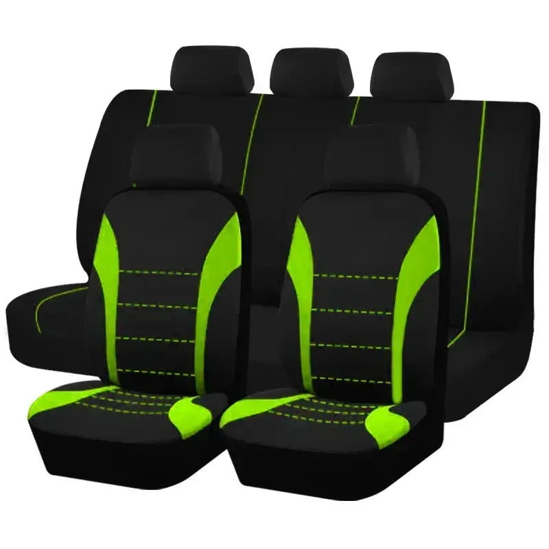 Seat Cover Polyester Fabric 7 Piece Set Four Season Universal