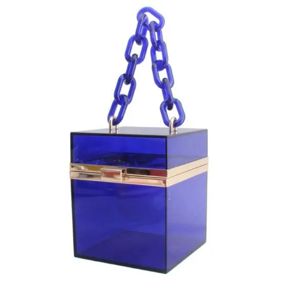 Transparent Square Acrylic Hand Bag