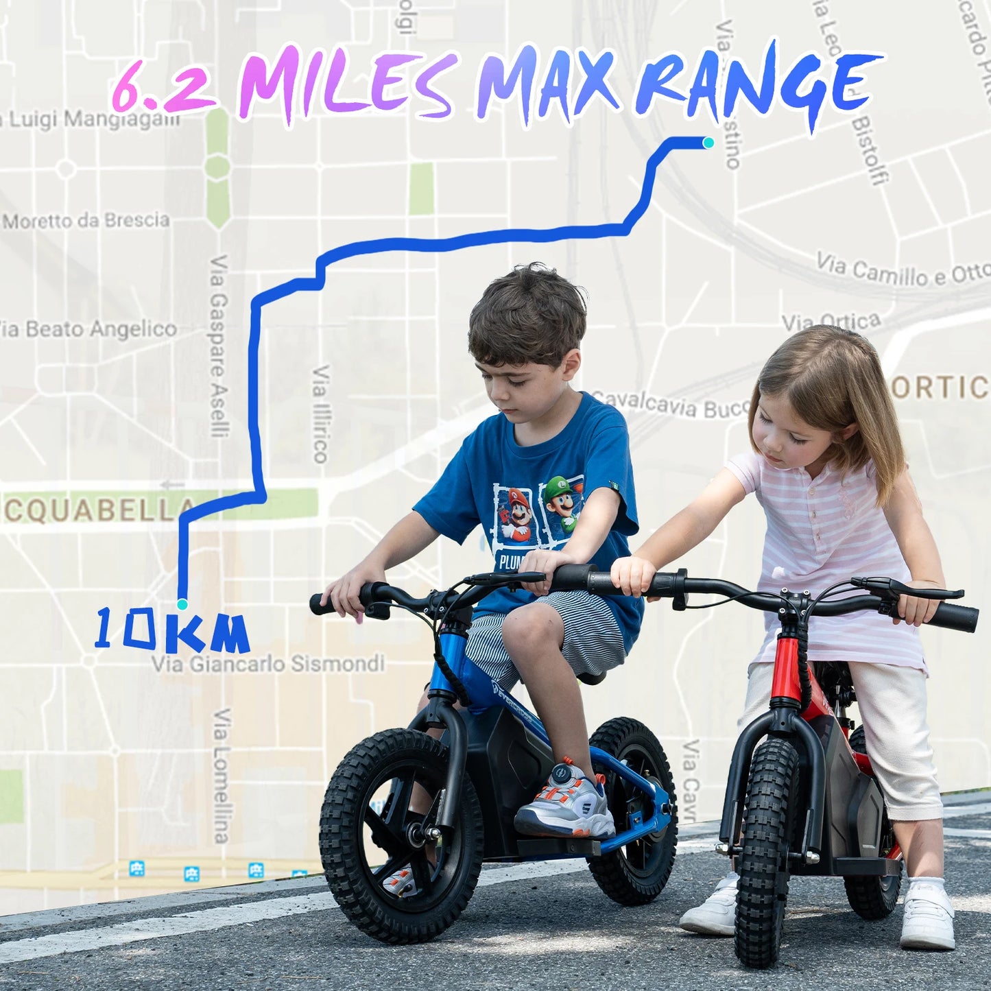 EVERCROSS Electric Balance Bike for Kids 100W with12"Tires