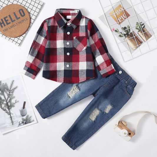 Toddler Boys Denim Jeans Pants Set