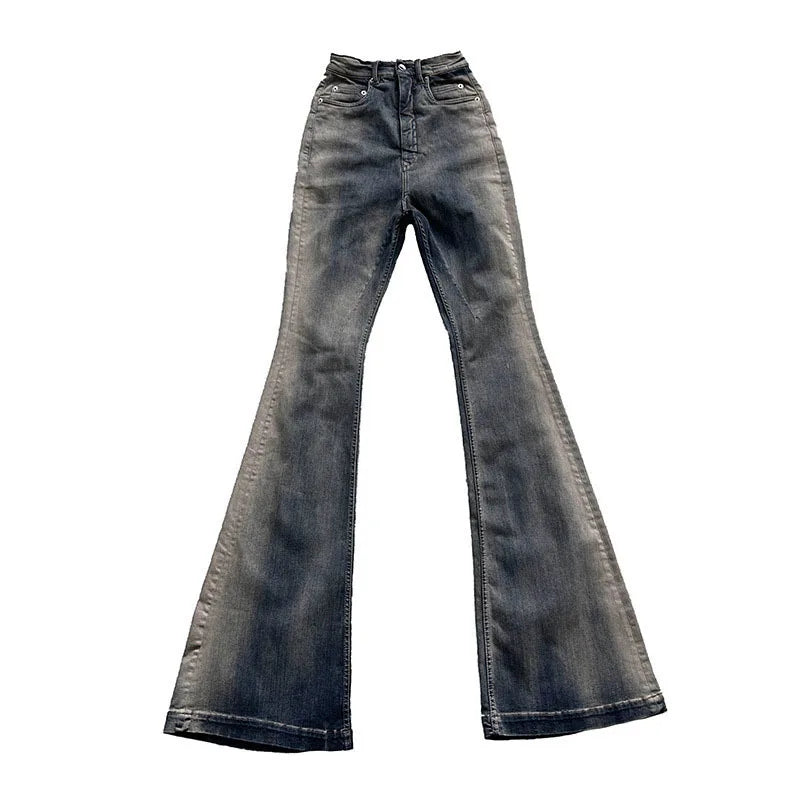 Niche Wash Gradient Floor Mop Casual Fashion Flared Pants