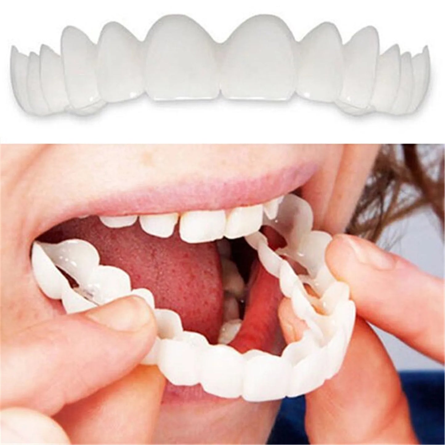 Teeth Whitening Tooth Cover Snap On Silicone Veneers