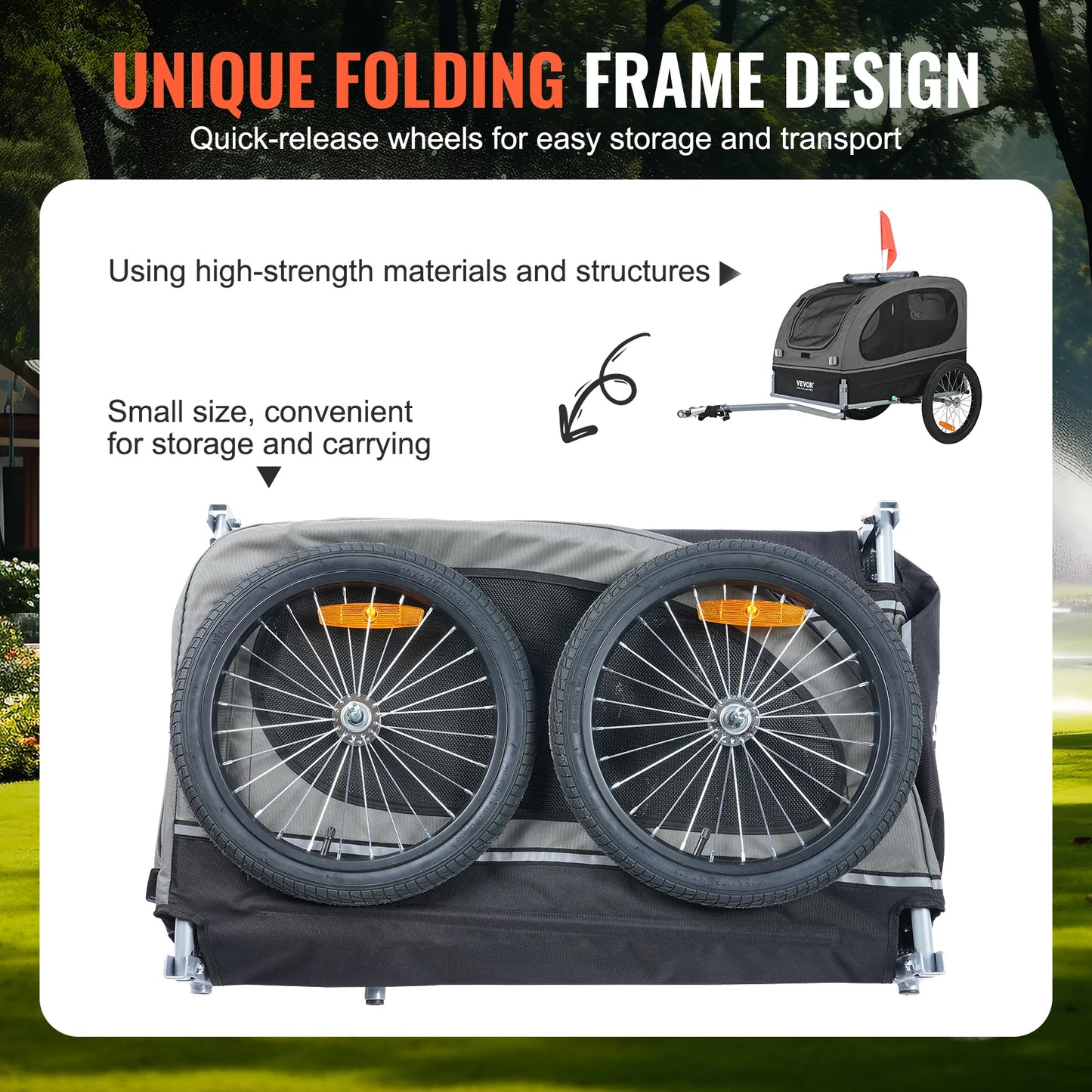 Dog Trailer Pet Cart Bicycle Carrier