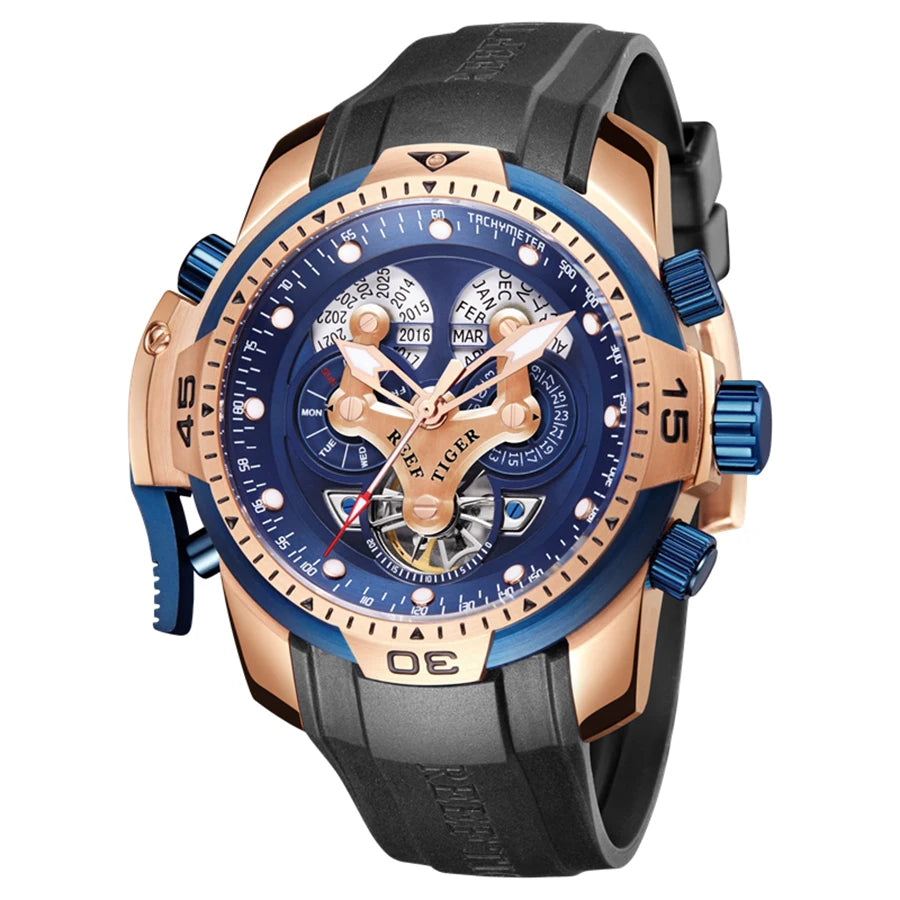 Fully Automatic Multi-Functional Double Calendar Business Watch