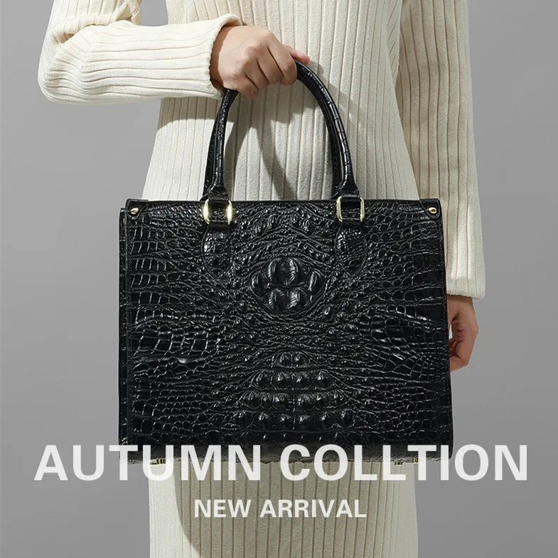 Luxury Fashion Crocodile Leather Women's Handbag