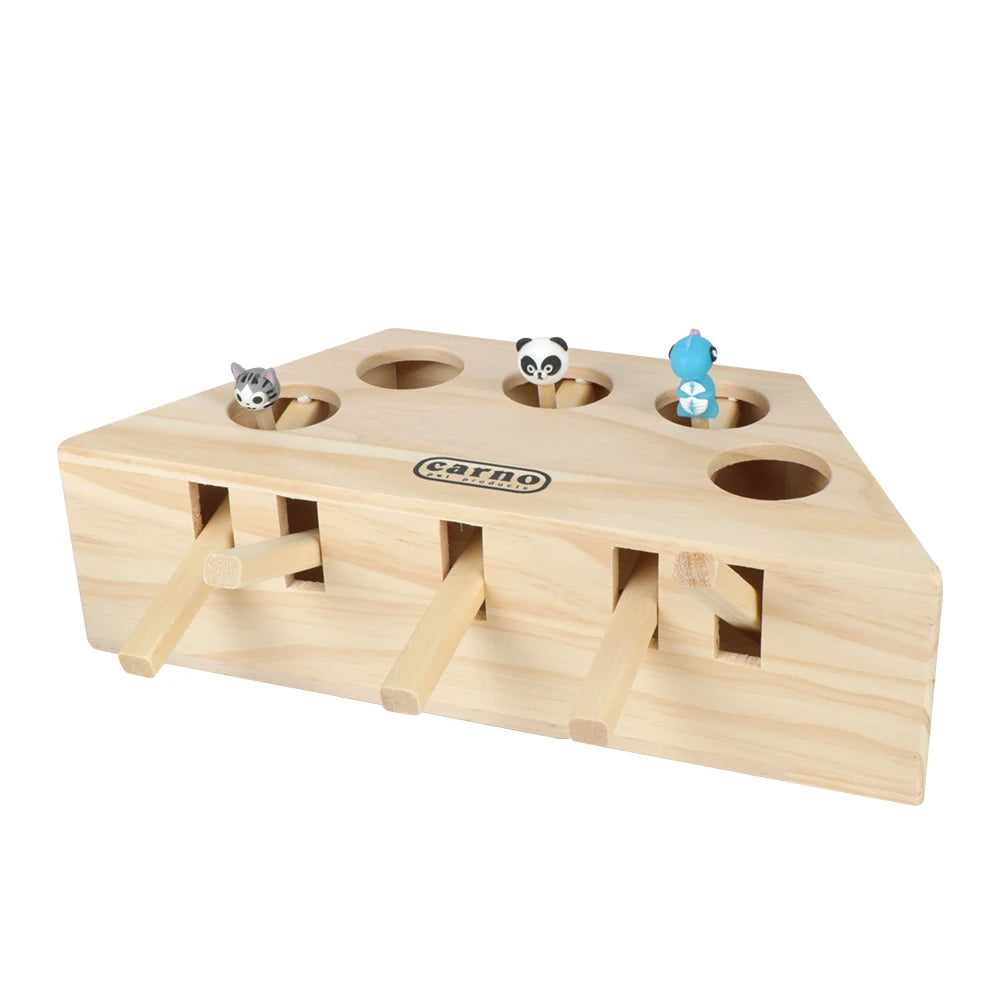 Mouse Holes Interactive Wooden Cat Hunt Toy