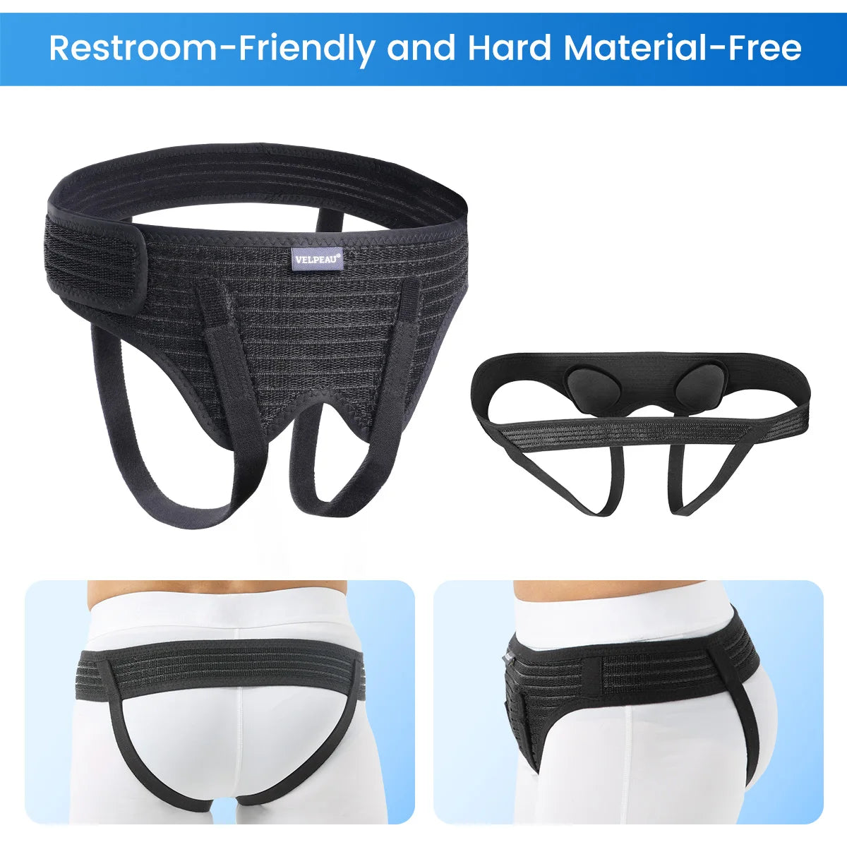 Adjustable Hernia Belt Support with 2 Compression Pads