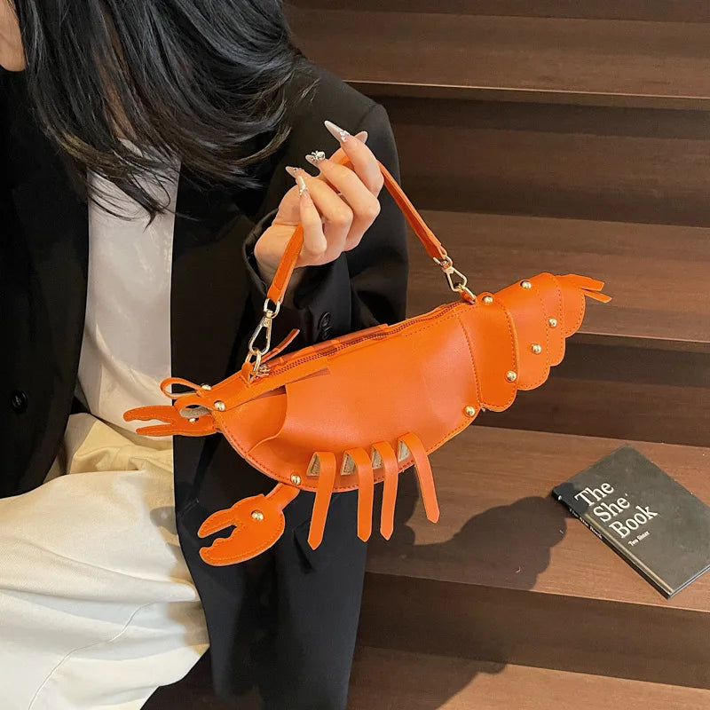 Lobster Shape Crossbody Bag Pu Leather