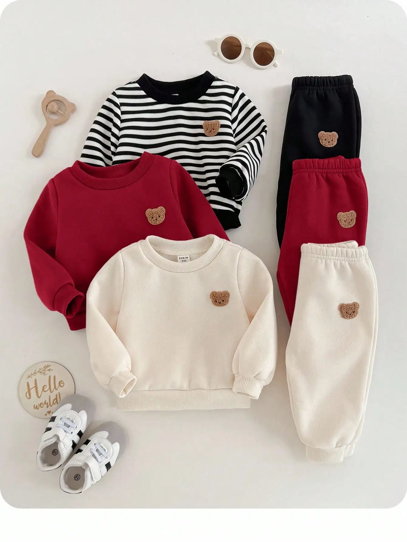 6pcs Set Baby Boy & Girl Cute Cartoon Outfits
