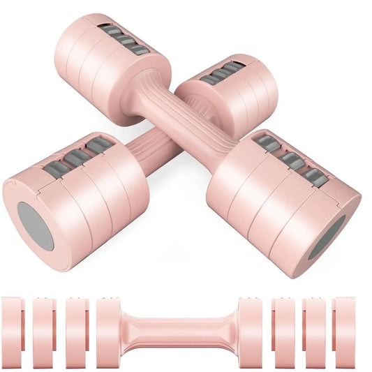 Adjustable Dumbbell Set, 2-5 lbs, 4-in-1, Pink, 2 Count, Women's Free Weights