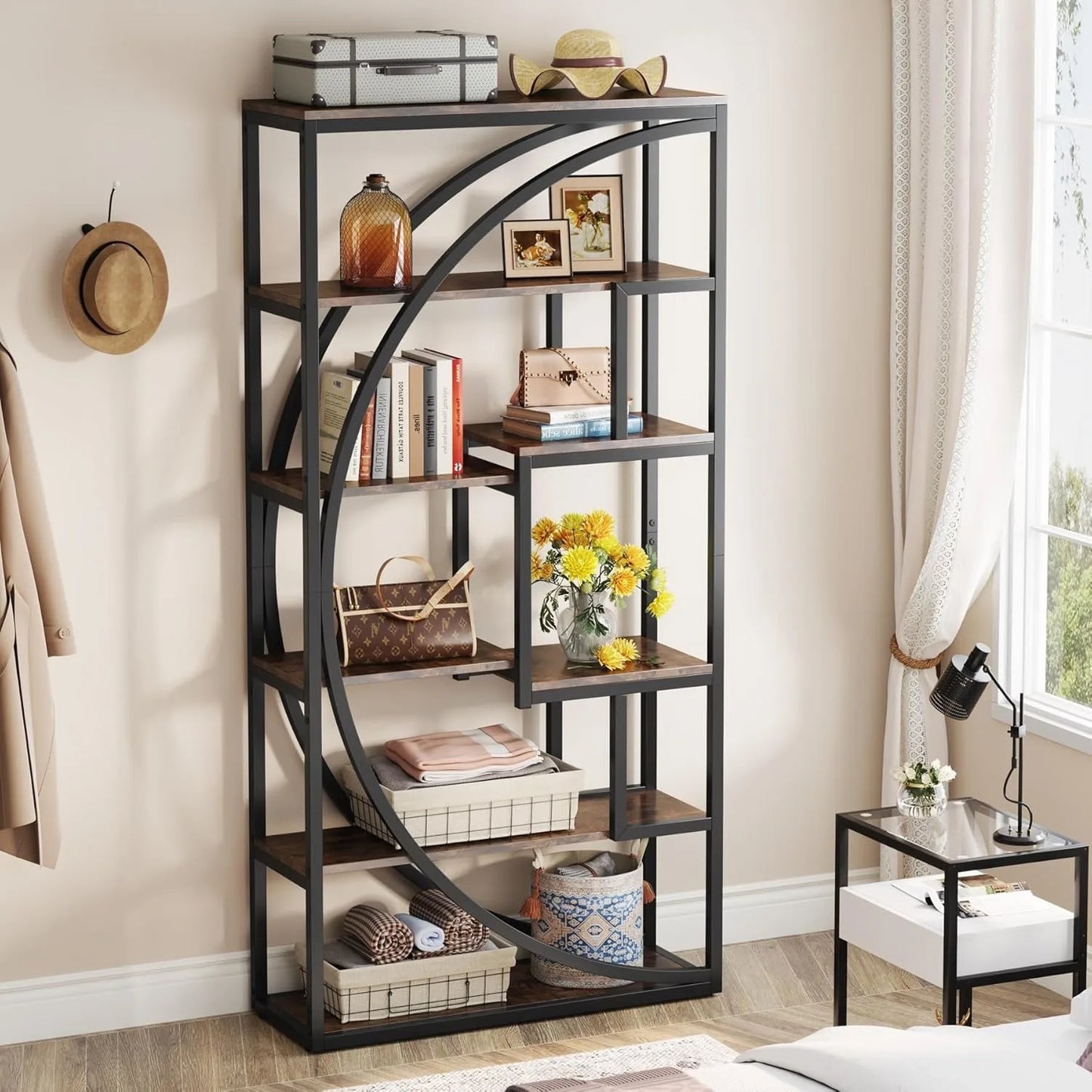 5-Tier Etagere Bookcase, 70.8 inch