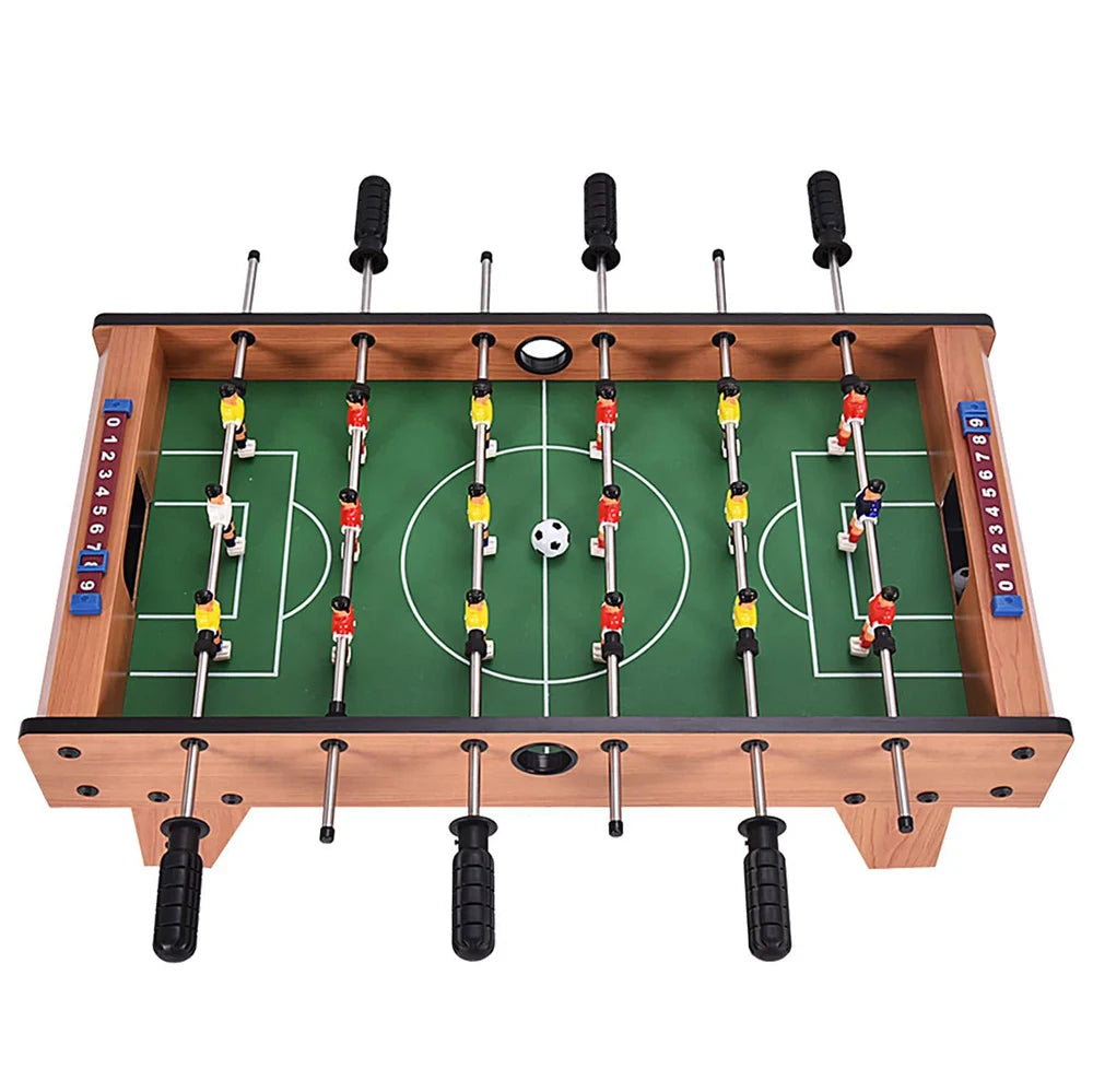 Easily Assemble Wooden Table Top Footballs Indoor Game Set