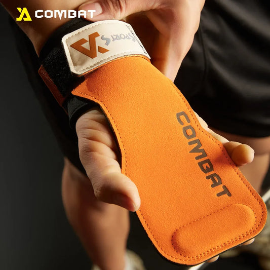 1Pair Pads Professional Cowhide Gym Gloves