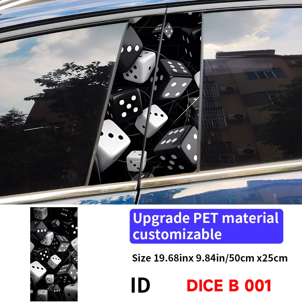 Dice B Pillar Waterproof Decorative Decals