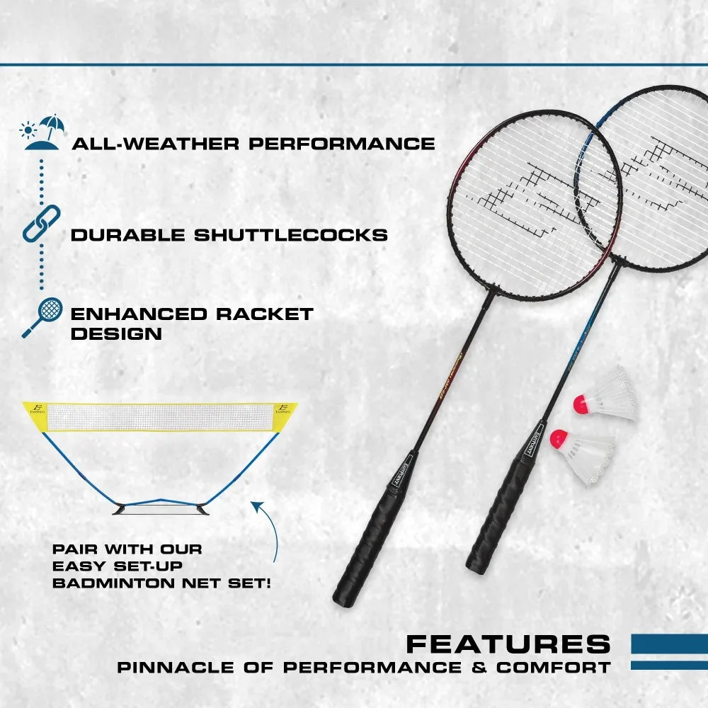 2 Player Badminton Racket Set