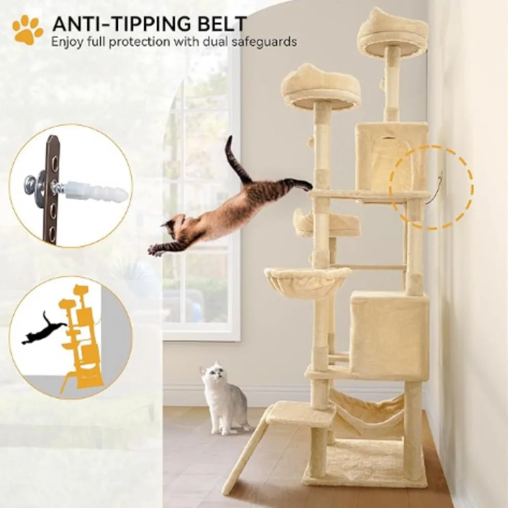 Cat Tree Tower for Indoor Cats 75 Inches