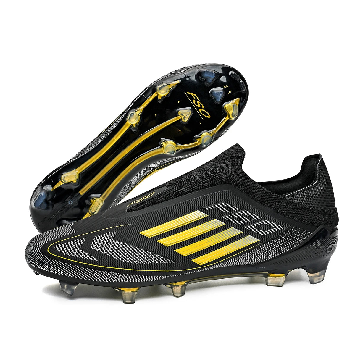 Men Soccer Shoes Breathable Long Spikes Cleats