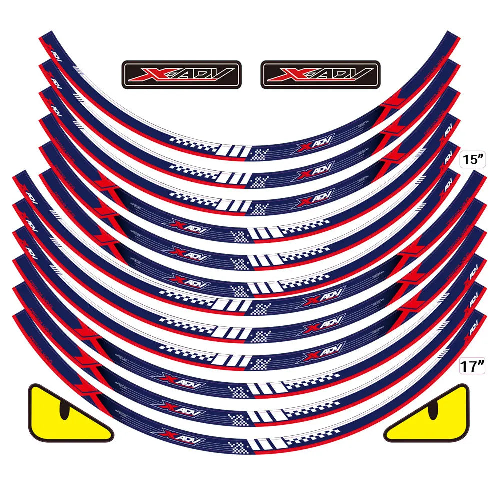 Motorcycle Wheel Stickers 17″15″ inch Rim Reflective Decals