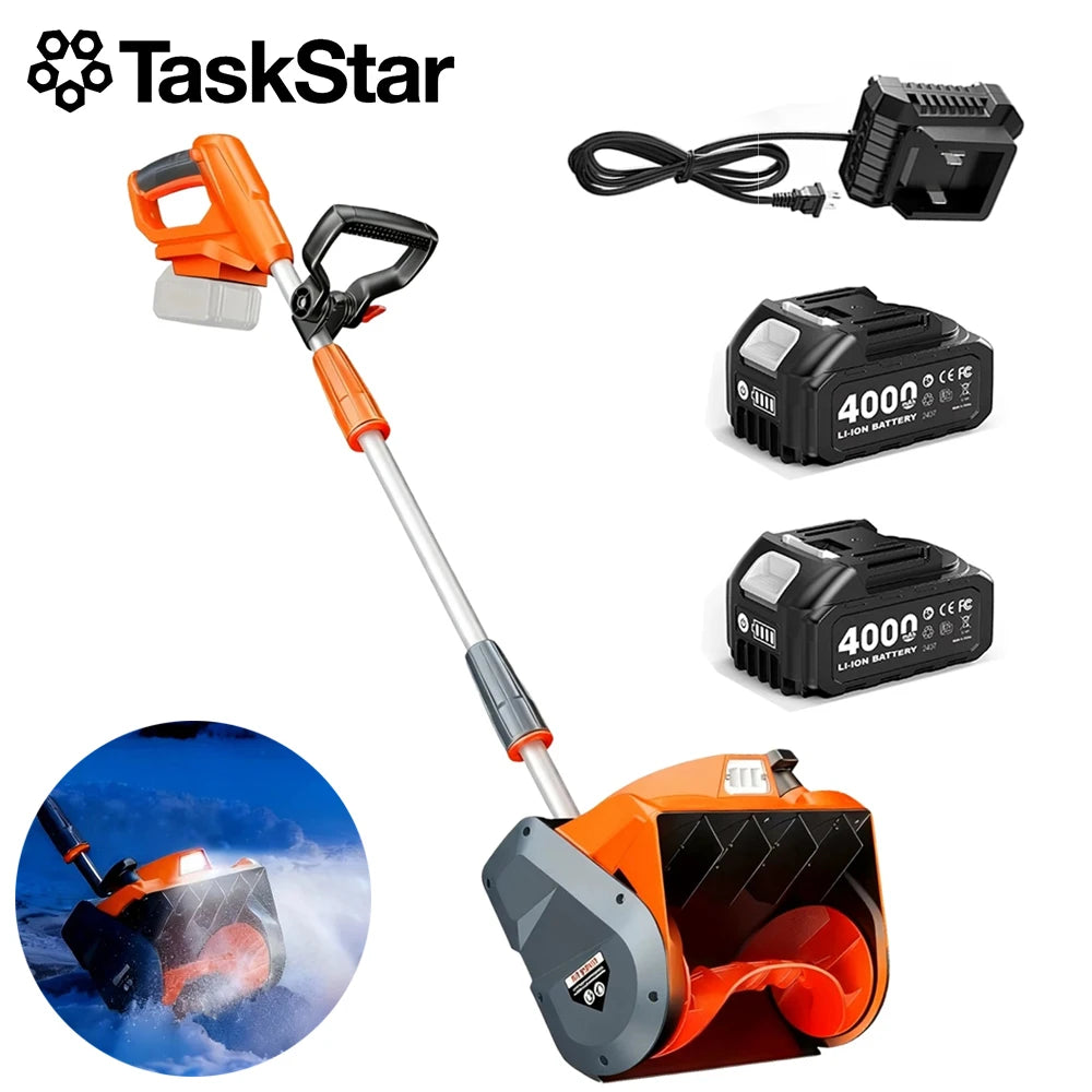 Cordless Snow Blower w/LED Light 23 Ft Thrower Distance
