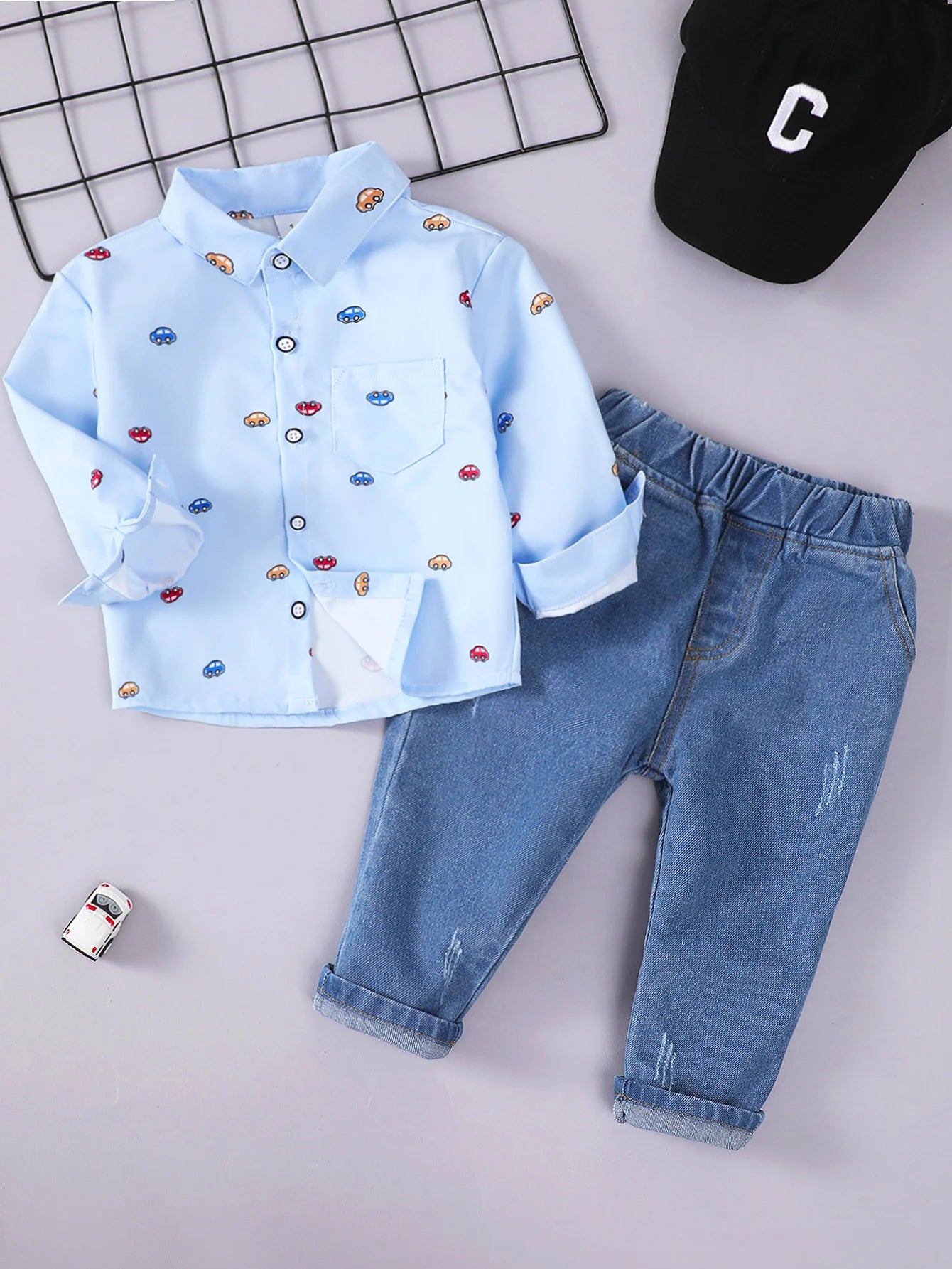 Toddler Boys Denim Jeans Pants Set