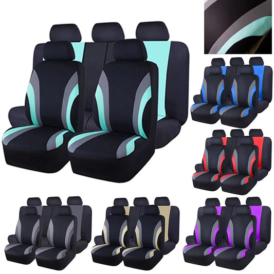 Sports Style Full Set Polyester Car Seat Covers