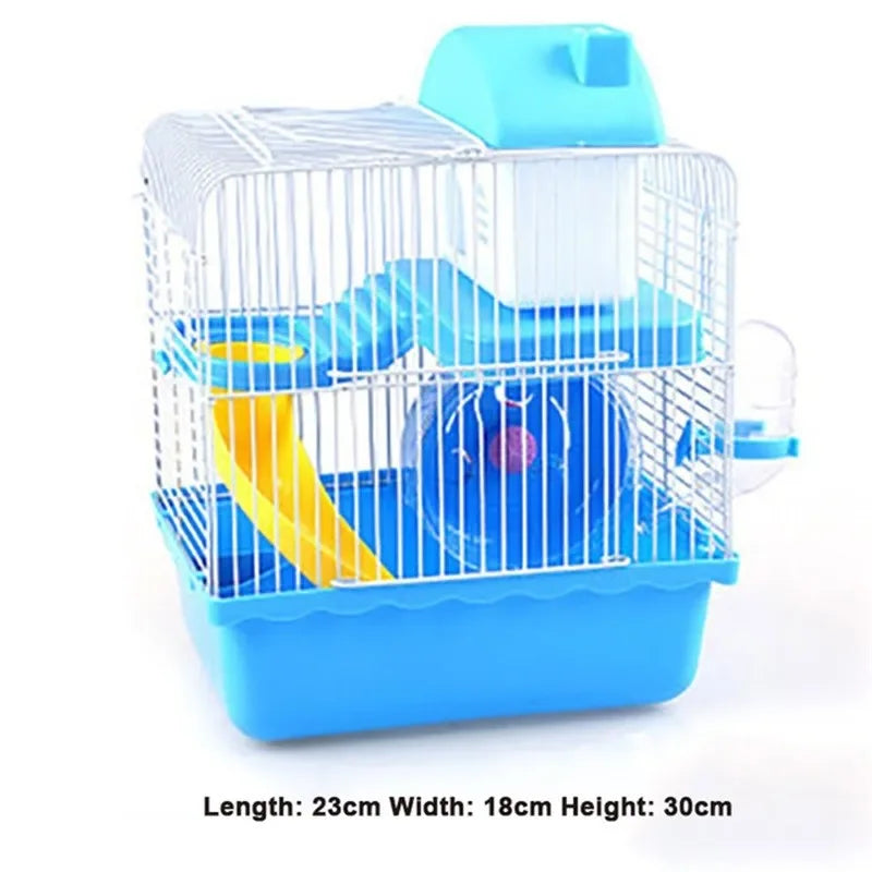 Double-Story Wire Cage with Feeding Bowl