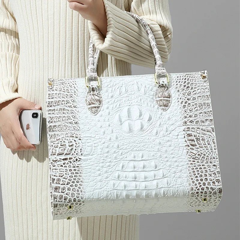Luxury Fashion Crocodile Leather Women's Handbag