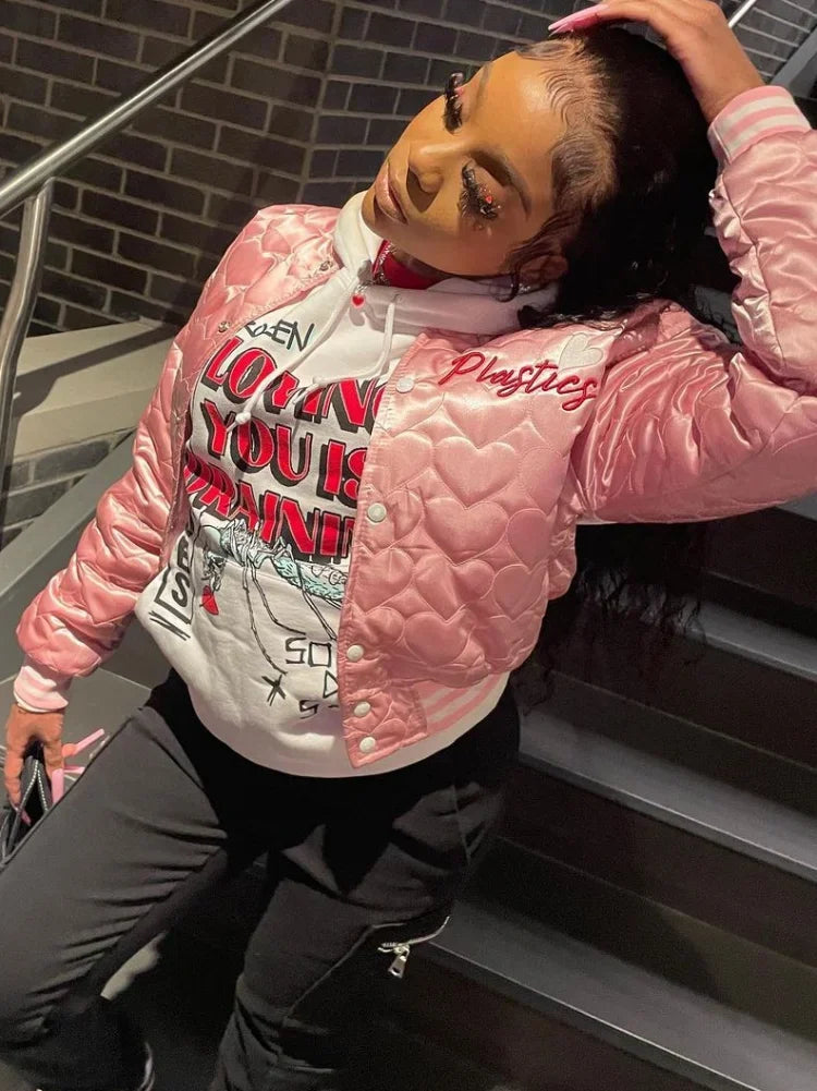 Embroidery Streetwear Cotton Padded Varsity Jackets